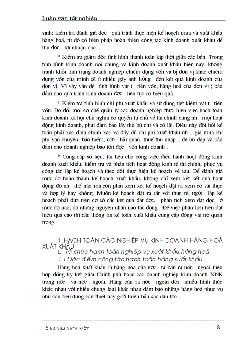 image for page Hoàn thiện tổ chức hạch toán các hoạt động xuất khẩu hàng hoá với việc nâng cao hiệu quả kinh doanh tại Công ty XNK tổng hợp và chuyển giao công nghệ VN