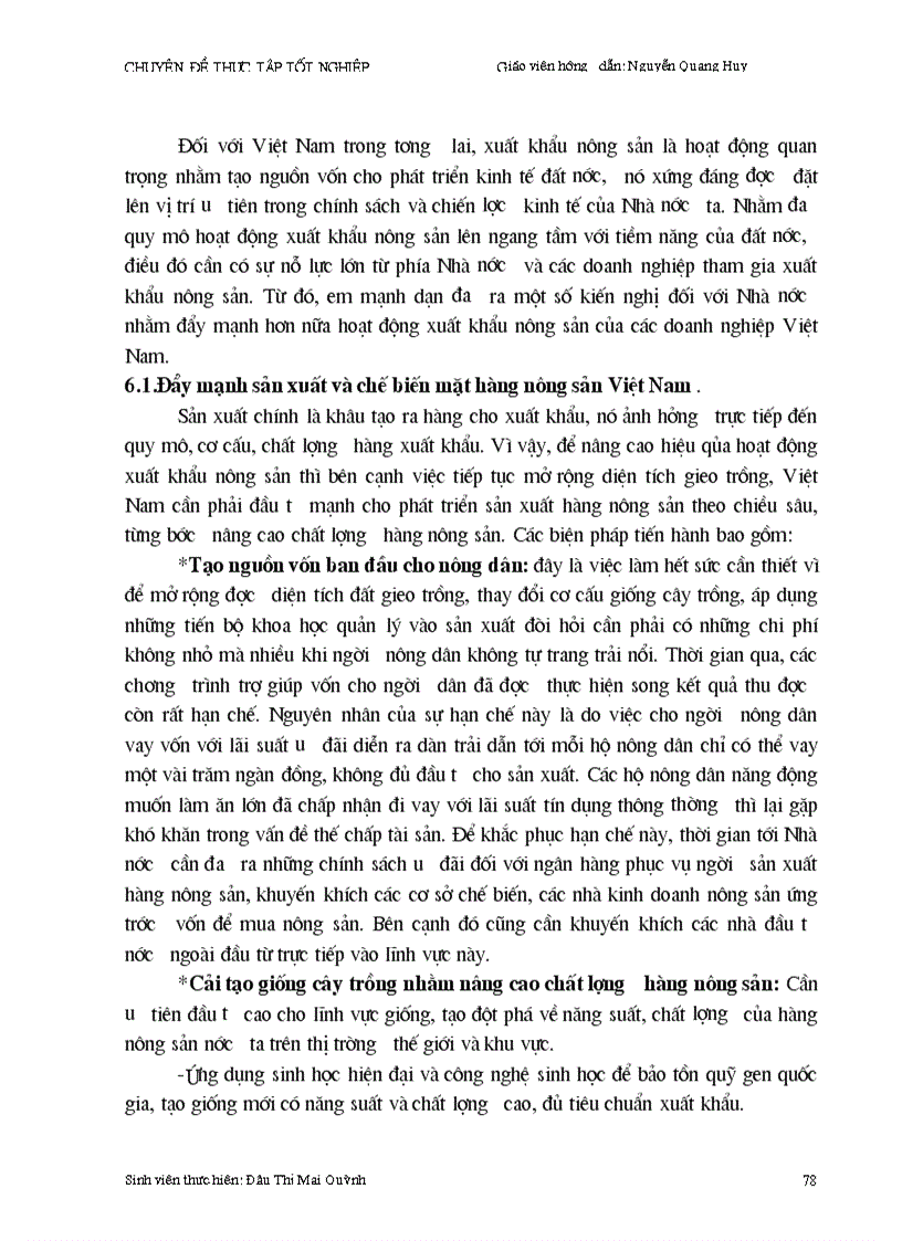 image for page Biện pháp chủ yếu nhằm thúc đẩy hoạt động xuất khẩu hàng nông sản tại Công ty xuất nhập khẩu Tổng hợp I