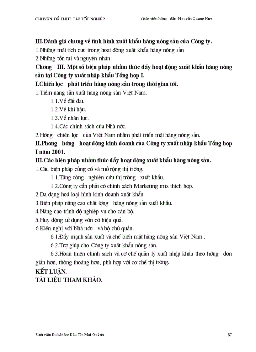 image for page Biện pháp chủ yếu nhằm thúc đẩy hoạt động xuất khẩu hàng nông sản tại Công ty xuất nhập khẩu Tổng hợp I