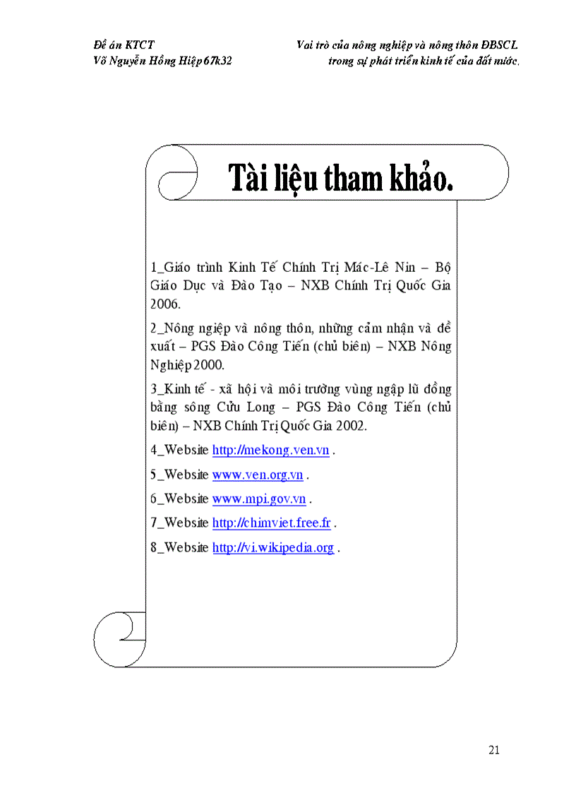 image for page Vai trò của nông nghiệp và nông thôn đồng bằng sông cửu long