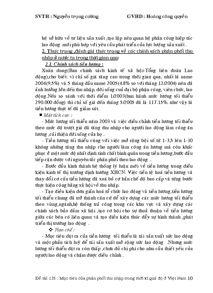 image for page Mục tiêu của phân phối thu nhập thời kì quá độ ở VN