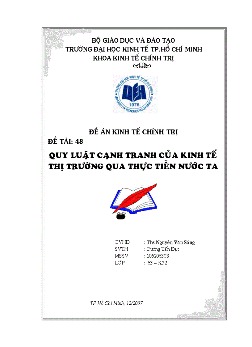 image for page Quy luật cạnh tranh của kinh tế thị trường qua thực tiễn nước ta