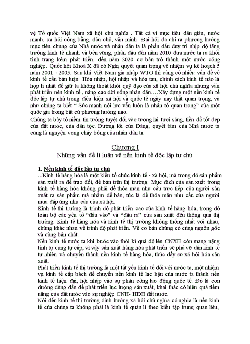image for page Về quan điểm xây dựng nền kinh tế độc lập tự chủ ở nước ta và những vấn đề đặt ra
