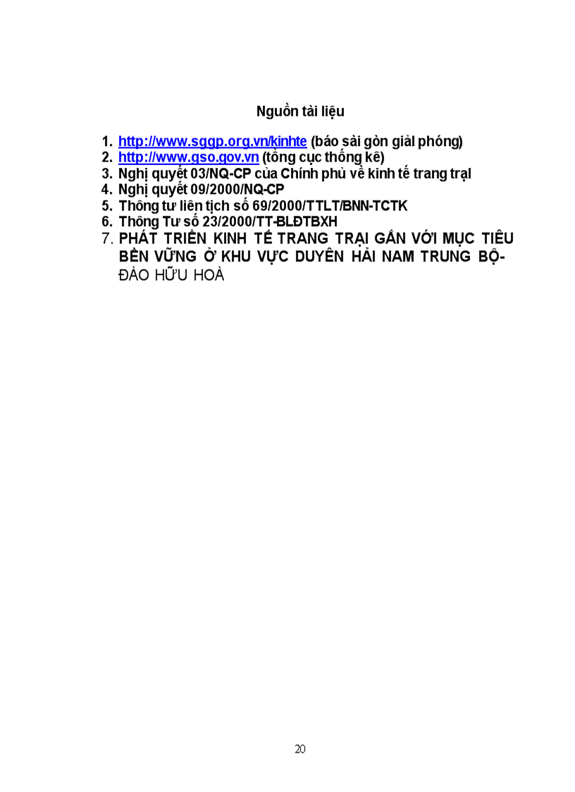 image for page Thực trạng trang trại nước ta