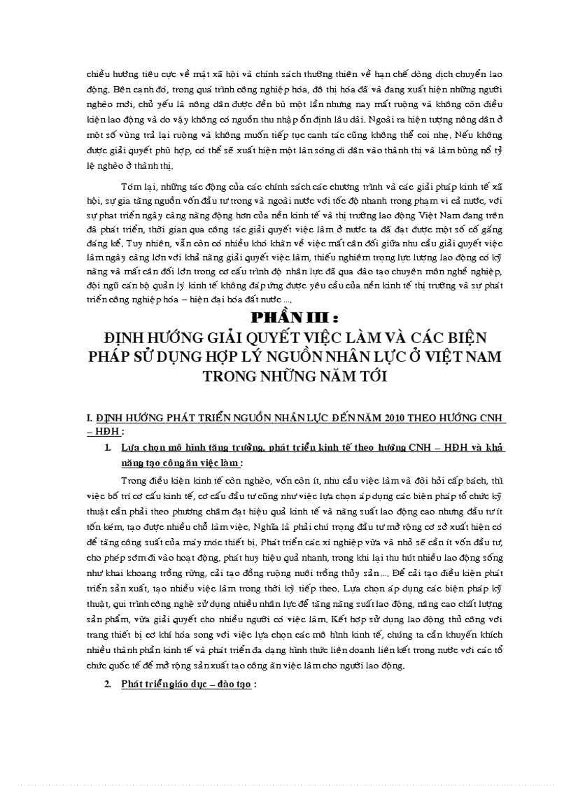 image for page Tạo việc làm cho người lao động nhằm sử dụng hợp lý nguồn nhân lực ở việt nam 1
