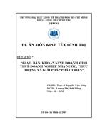 Giao bán khoán kinh doanh cho thuê doanh nghiệp nhà nước thực trạng và giải pháp phát triển 1