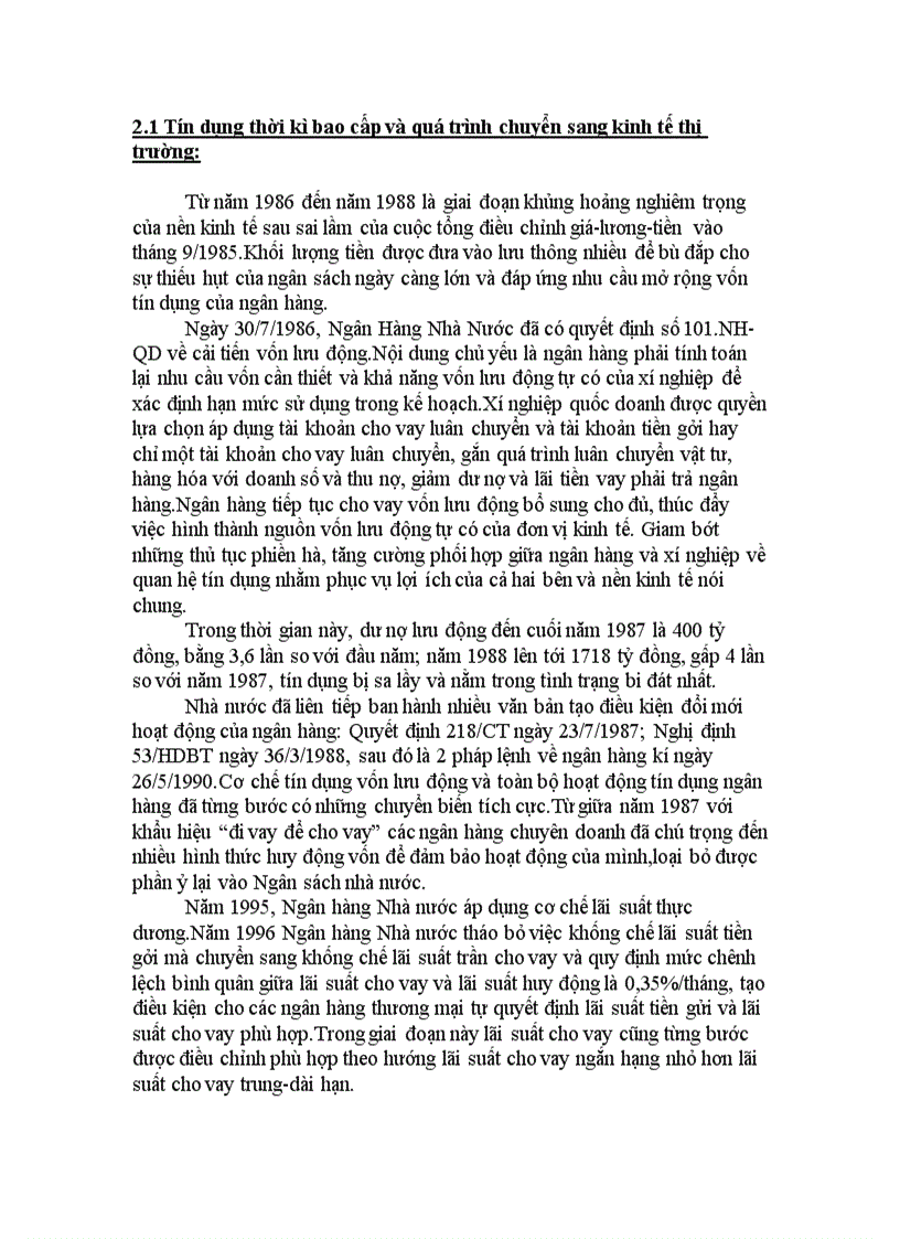 image for page Vai trò của tín dụng trong phát triển kinh tế xã hội ở việt nam trong thời kì quá độ
