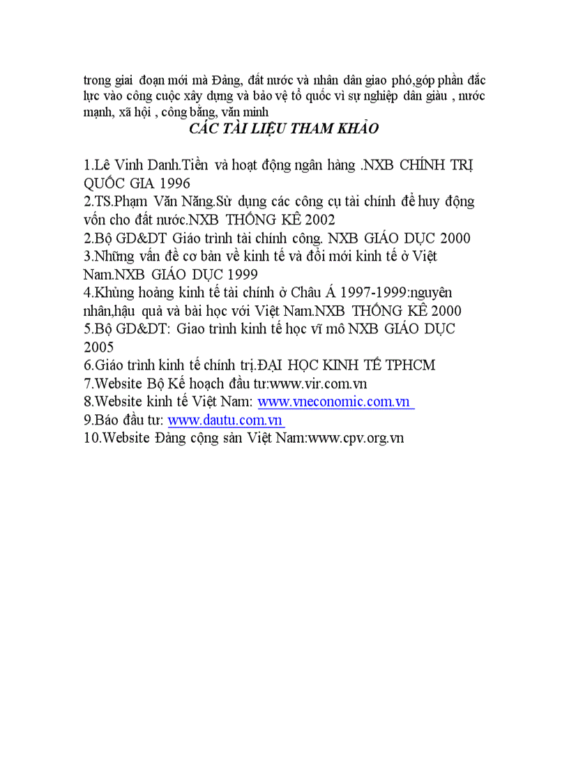 image for page Vai trò của tín dụng trong phát triển kinh tế xã hội ở việt nam trong thời kì quá độ