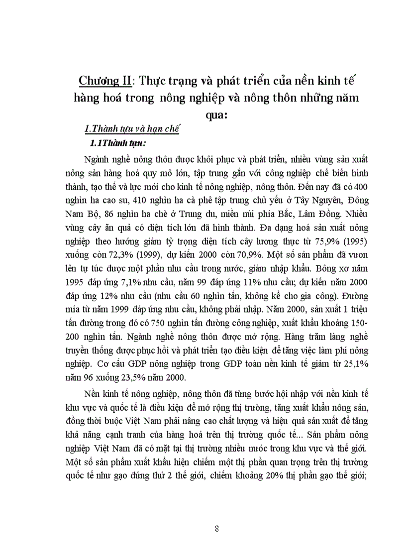 image for page Thực trạng và phát triển của nền kinh tế hàng hoá trong nông nghiệp và nông thôn những năm qua
