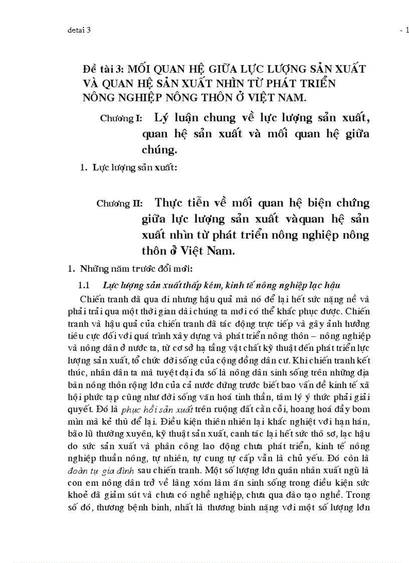 Mối quan hệ giữa lực lượng sản xuất và quan hệ sản xuất nhìn từ phát triển nông nghiệp nông thôn ở việt nam 1