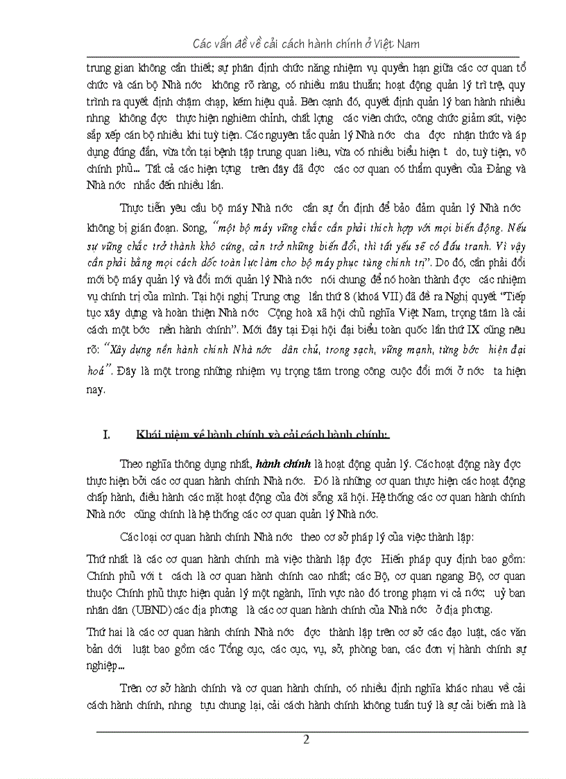 image for page Các vấn đề về cải cách hành chính ở Việt Nam