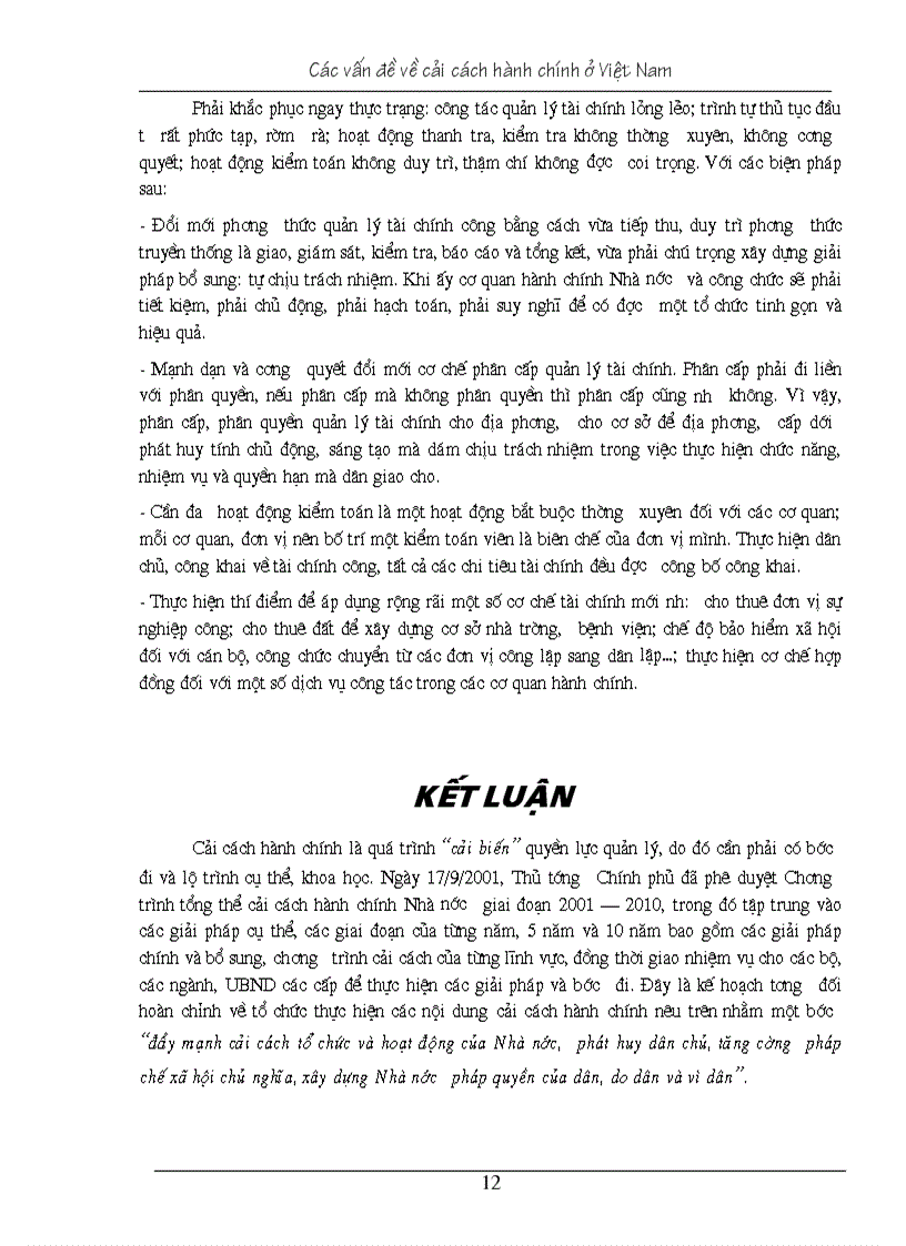 image for page Các vấn đề về cải cách hành chính ở Việt Nam