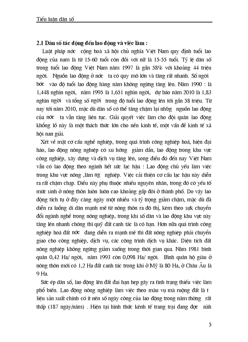image for page Hãy nêu và phân tích ảnh hưởng của sự phát triển dân số đến kinh tế xã hội ở Việt Nam 1