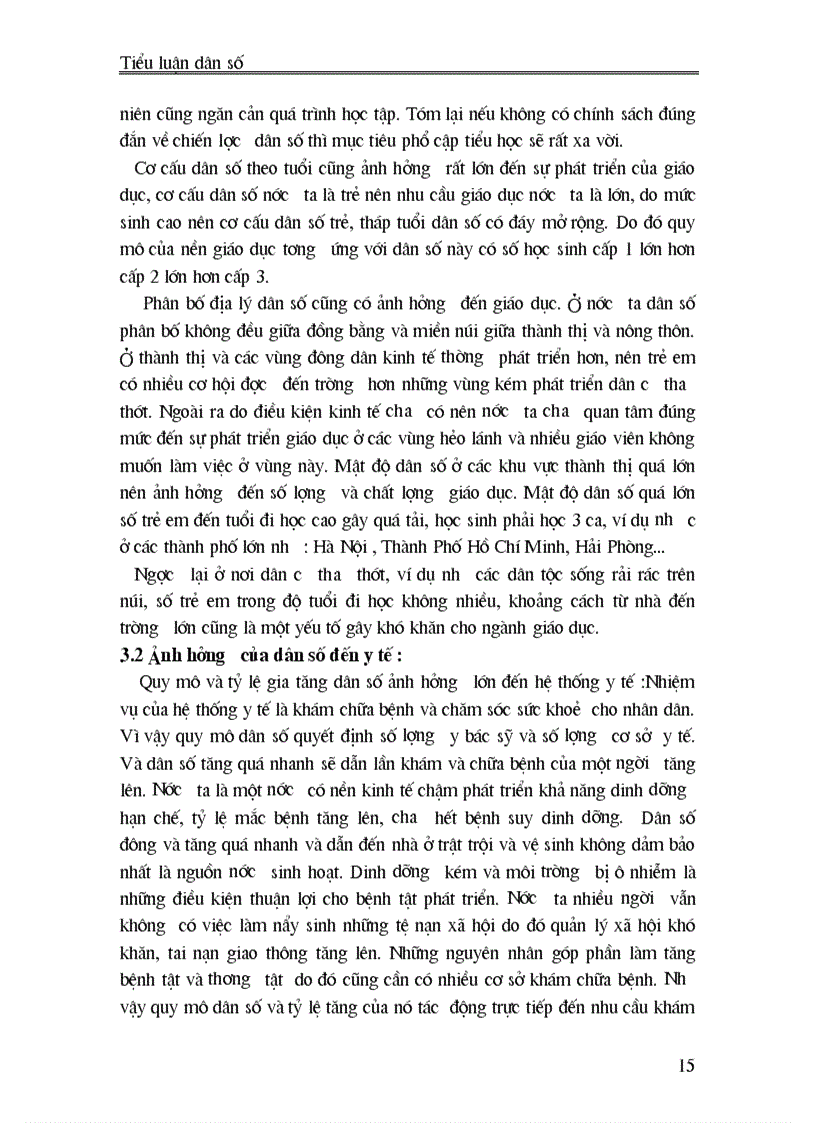 image for page Hãy nêu và phân tích ảnh hưởng của sự phát triển dân số đến kinh tế xã hội ở Việt Nam 1
