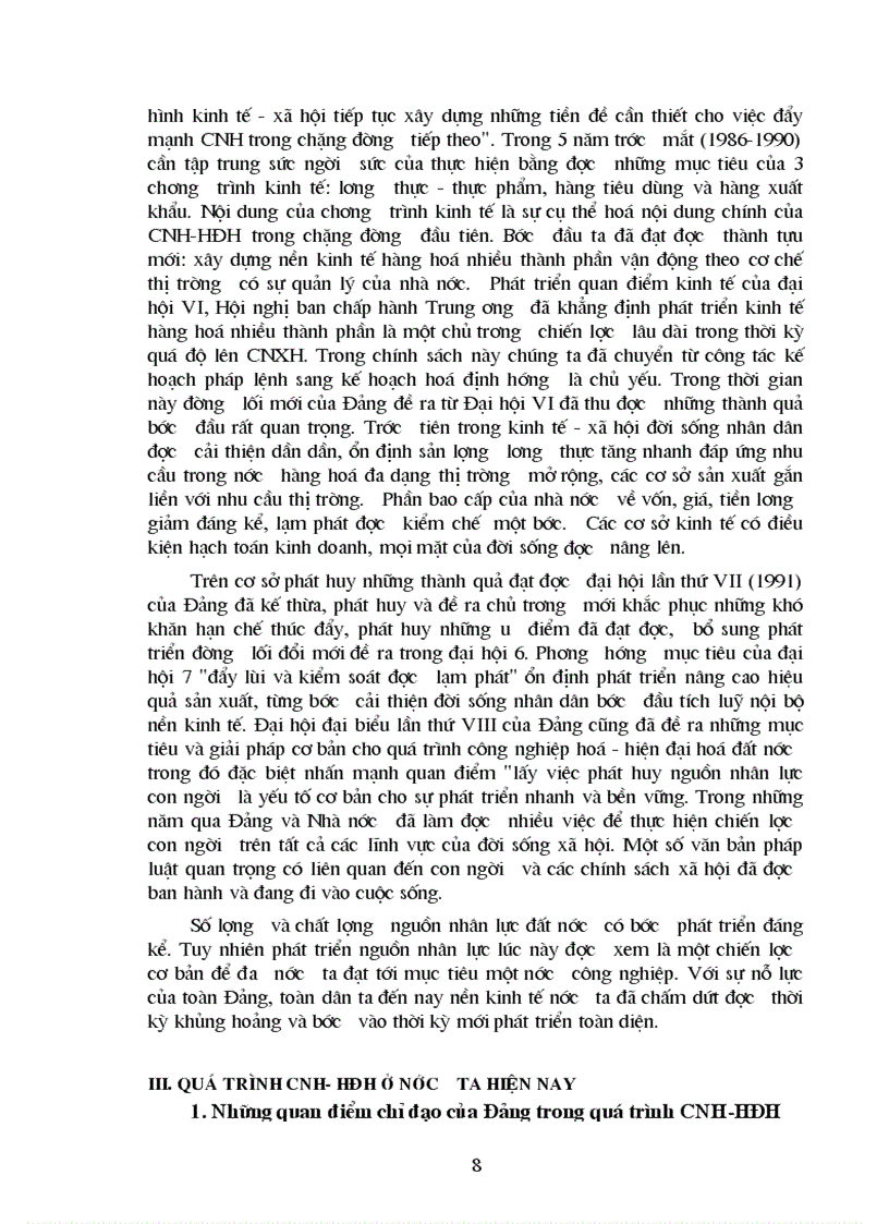 image for page Những điều kiện thuận lợi và khó khăn trong quá trình thực hiện CNH HĐH ở nước ta