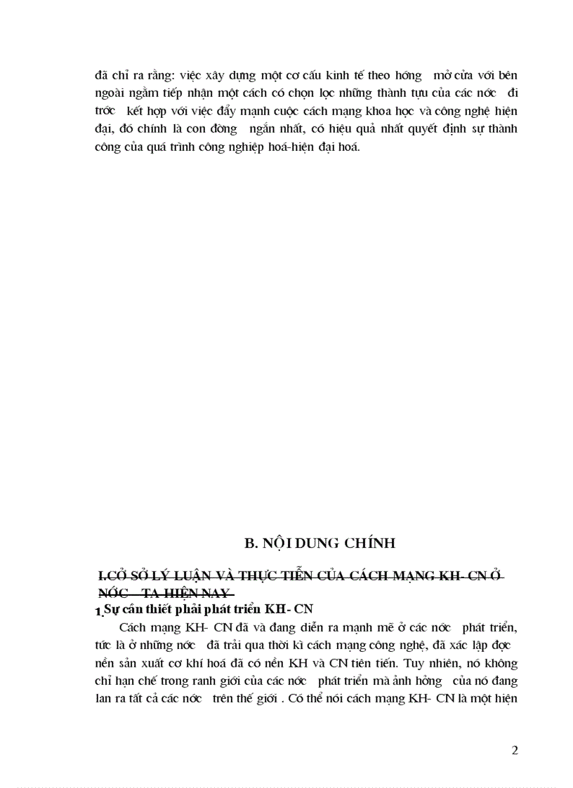 image for page Nội dung KH CN và hướng tác động của KH CN ở Việt Nam