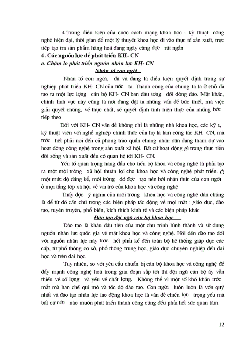 image for page Nội dung KH CN và hướng tác động của KH CN ở Việt Nam