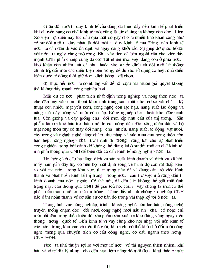 image for page Những điều kiện thuận lợi và khó khăn trong quá trình thực hiện CNH HĐH ở nước ta 1