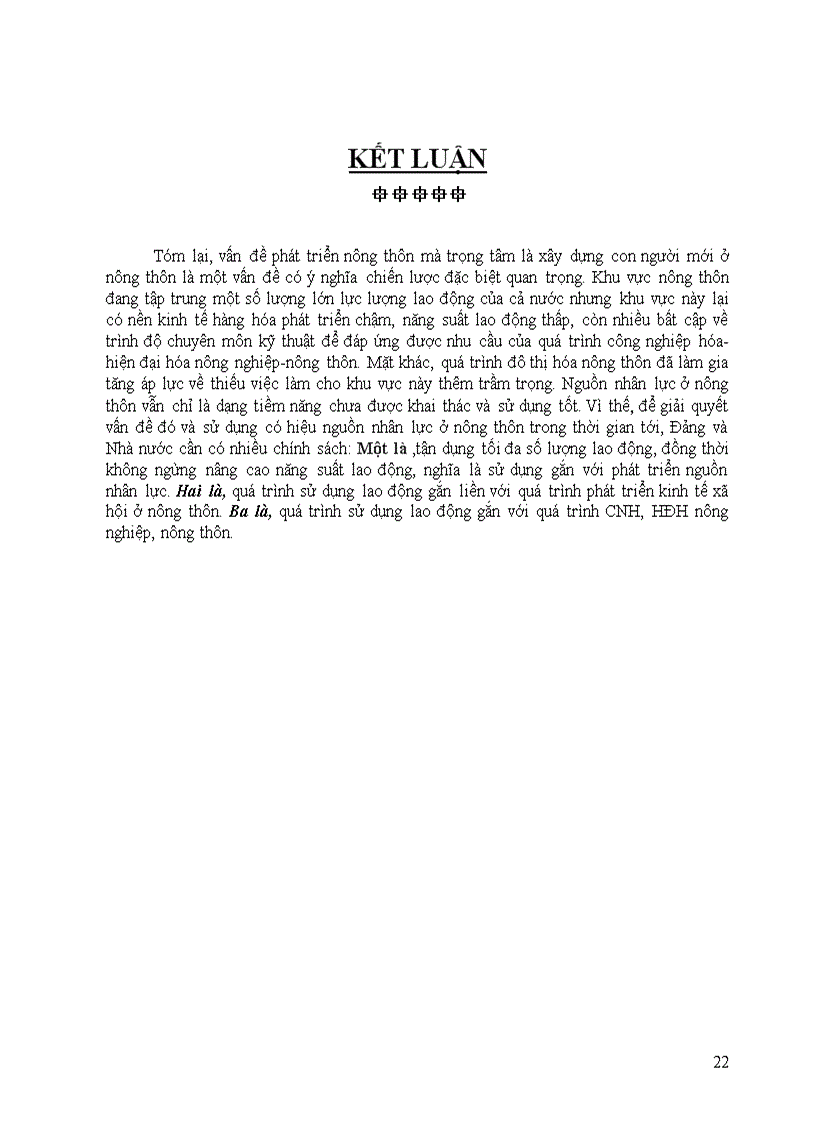 image for page Thực trạng và giải pháp nâng cao hiệu quả sử dụng nguồn nhân lực ở nông thôn Việt Nam