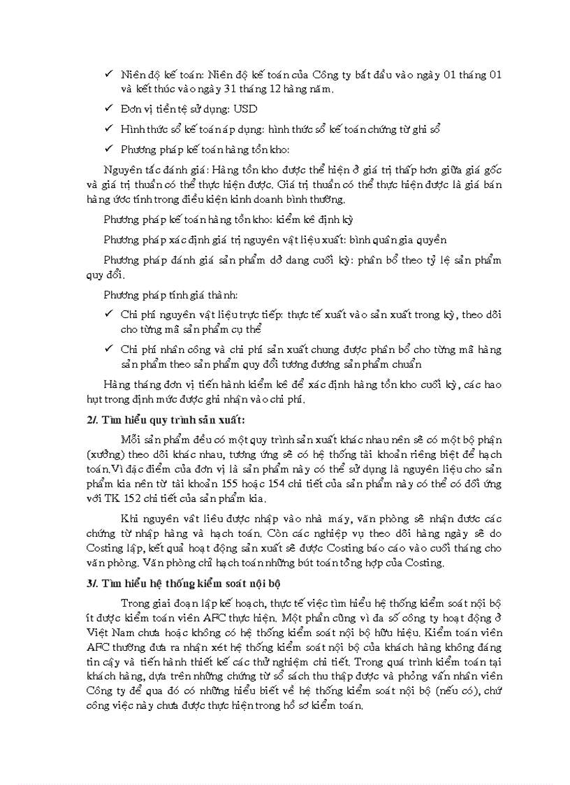 image for page Quy trình kiểm toán hàng tồn kho được áp dụng tại Công ty cổ phần kiểm toán và tư vấn tài chính kế toáN AFC