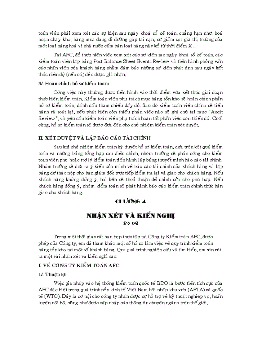 image for page Quy trình kiểm toán hàng tồn kho được áp dụng tại Công ty cổ phần kiểm toán và tư vấn tài chính kế toáN AFC