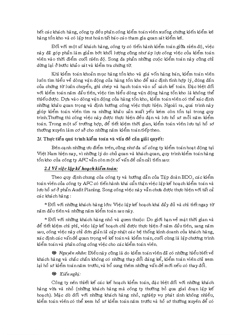 image for page Quy trình kiểm toán hàng tồn kho được áp dụng tại Công ty cổ phần kiểm toán và tư vấn tài chính kế toáN AFC