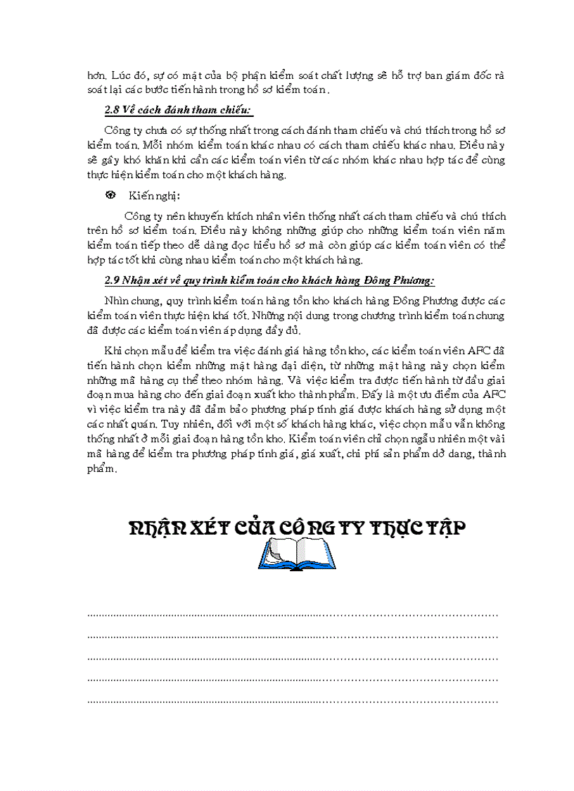 image for page Quy trình kiểm toán hàng tồn kho được áp dụng tại Công ty cổ phần kiểm toán và tư vấn tài chính kế toáN AFC