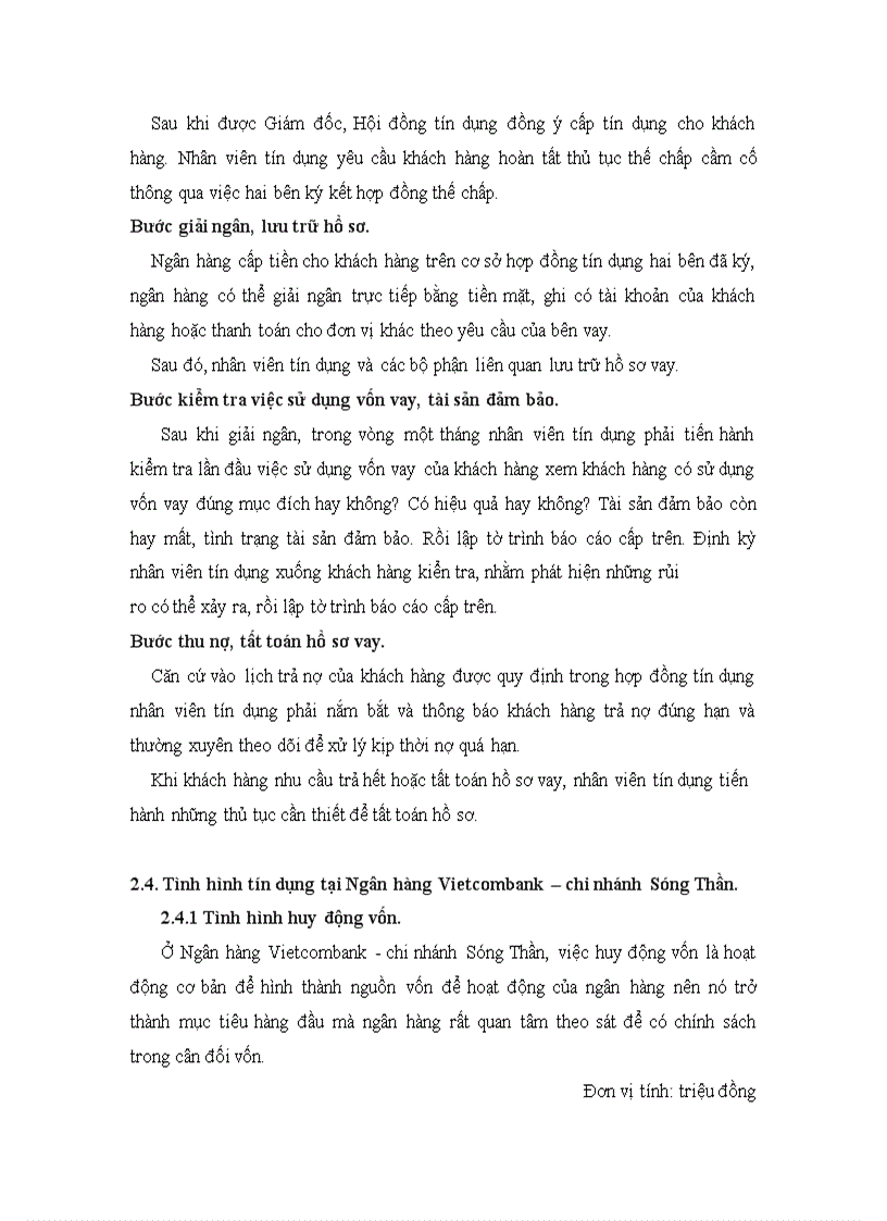 image for page Thực trạng rủi ro tín dụng tại Ngân hàng TMCP ngoại thương Việt Nam Chi nhánh Sóng Thần