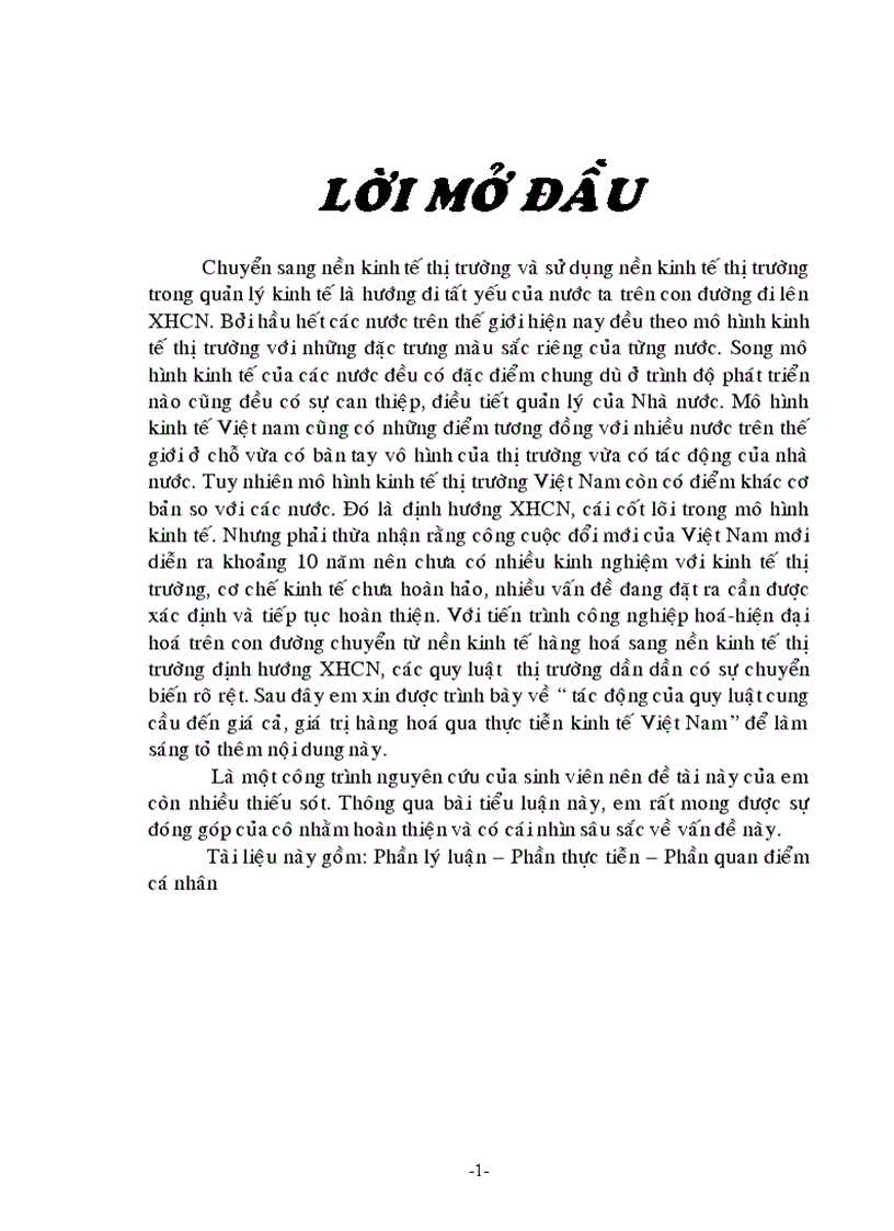 image for page Tác động của quy luật cung cầu đến giá cả giá trị hàng hoá qua thực tiễn kinh tế Việt Nam