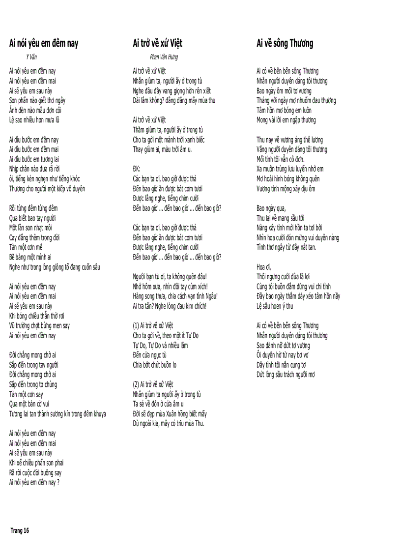 image for page 1256 Lời Bài Hát Việt