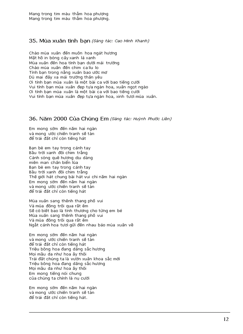 image for page 50 bai hat thieu nhi hay