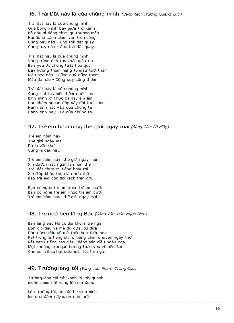 image for page 50 bai hat thieu nhi hay