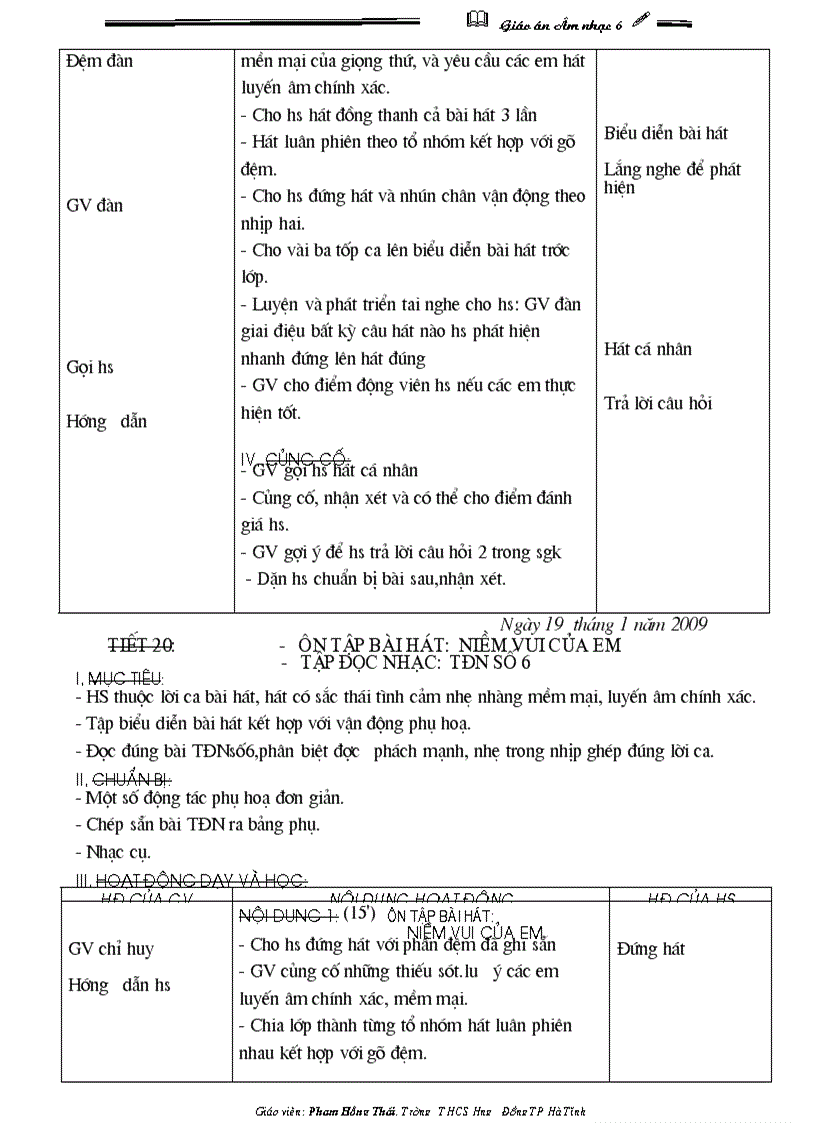 image for page Âm Nhạc 6 HKII