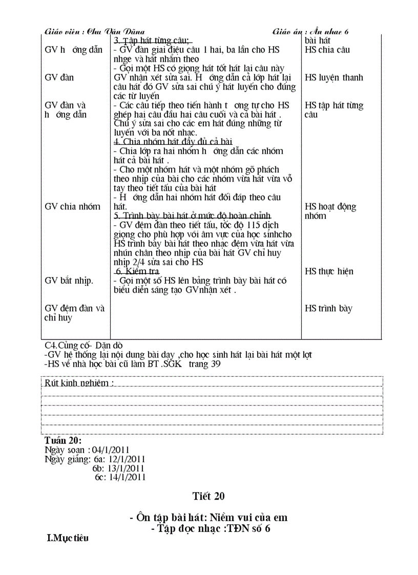 image for page Âm nhạc 6 tiết 19 20 CKTKN