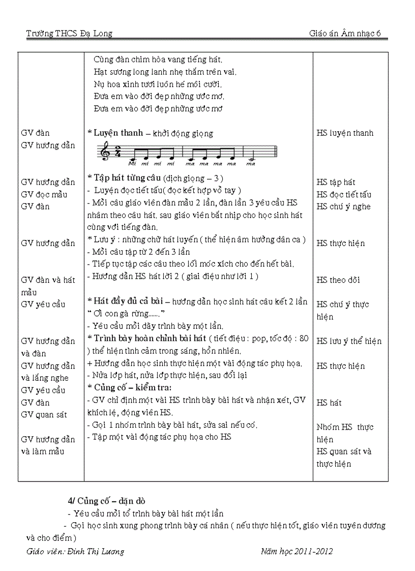 Âm nhạc 6 tiết 19