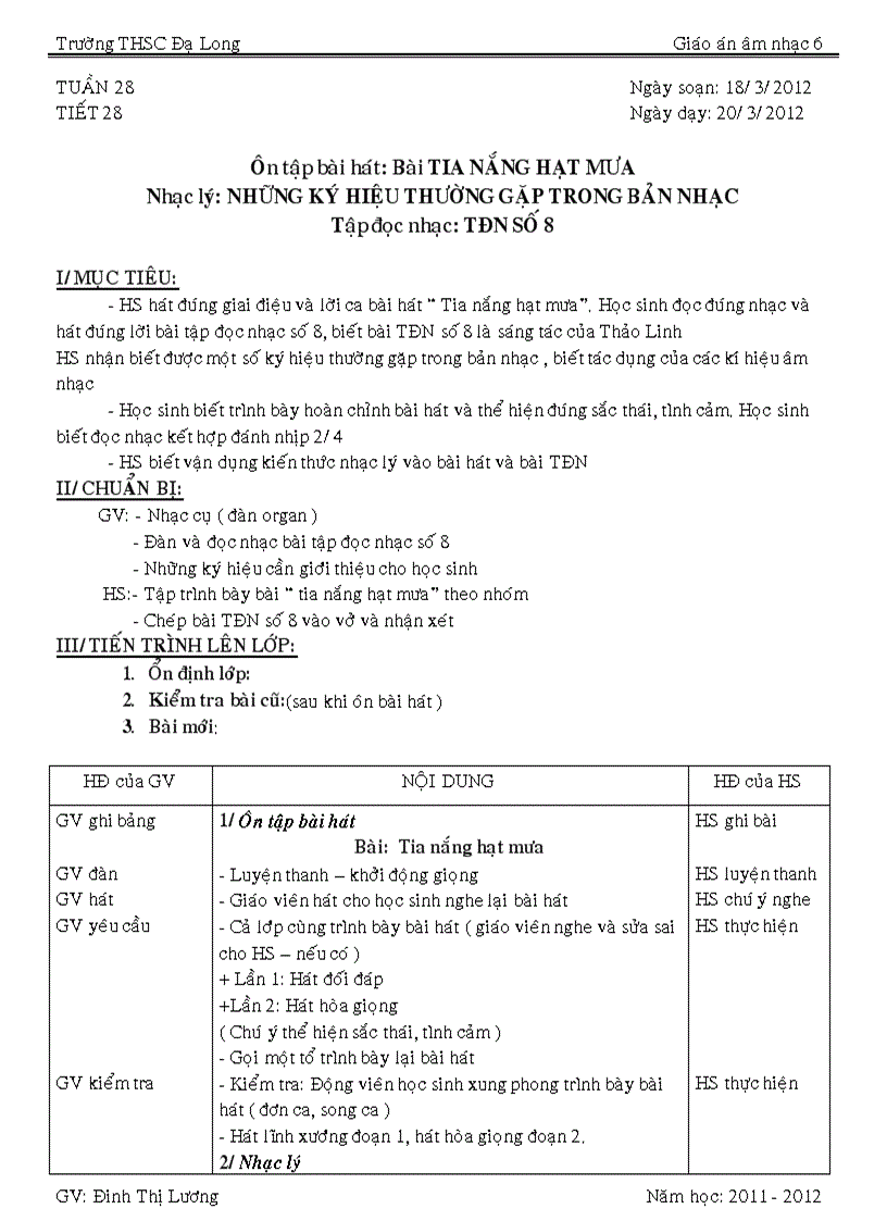 image for page Âm nhạc 6 tiết 28