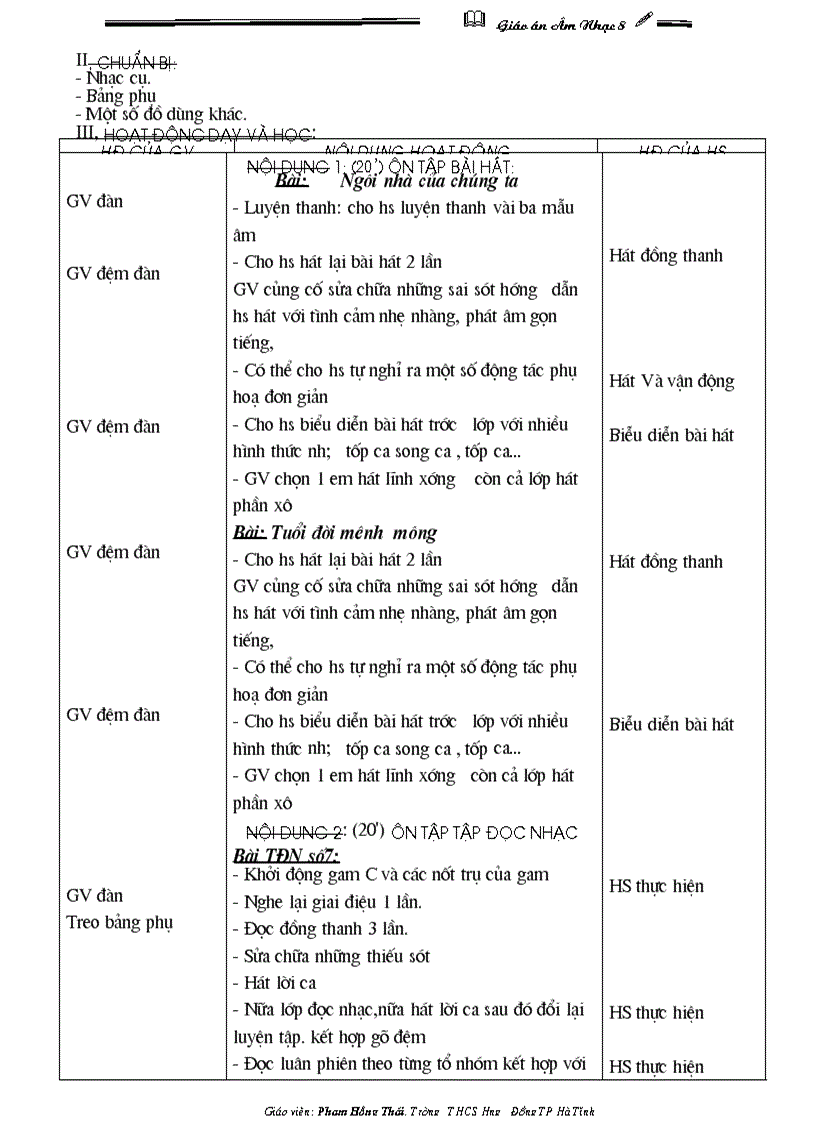 image for page Âm Nhạc 8 HKII