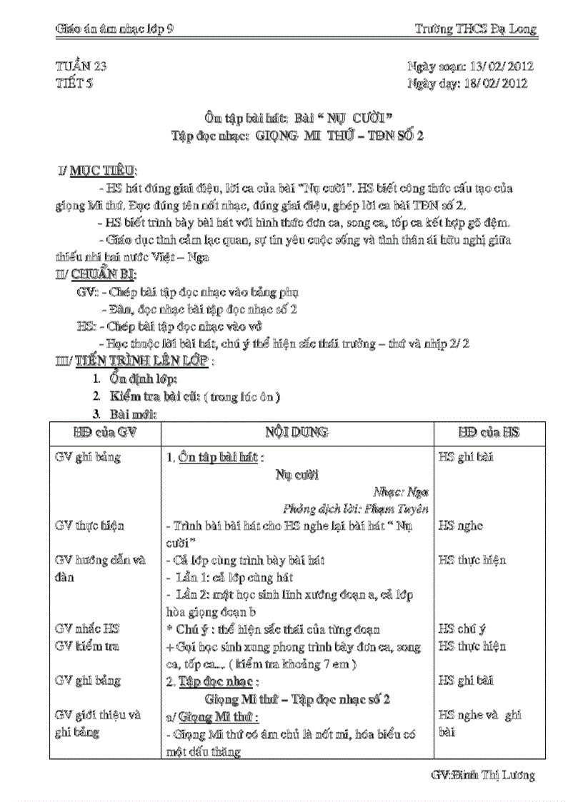 image for page Âm nhạc 9 tiết 5