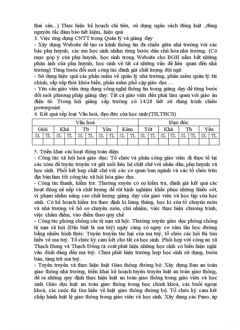 image for page Báo cáo sơ kết học kỳ I năm học 2009 2010