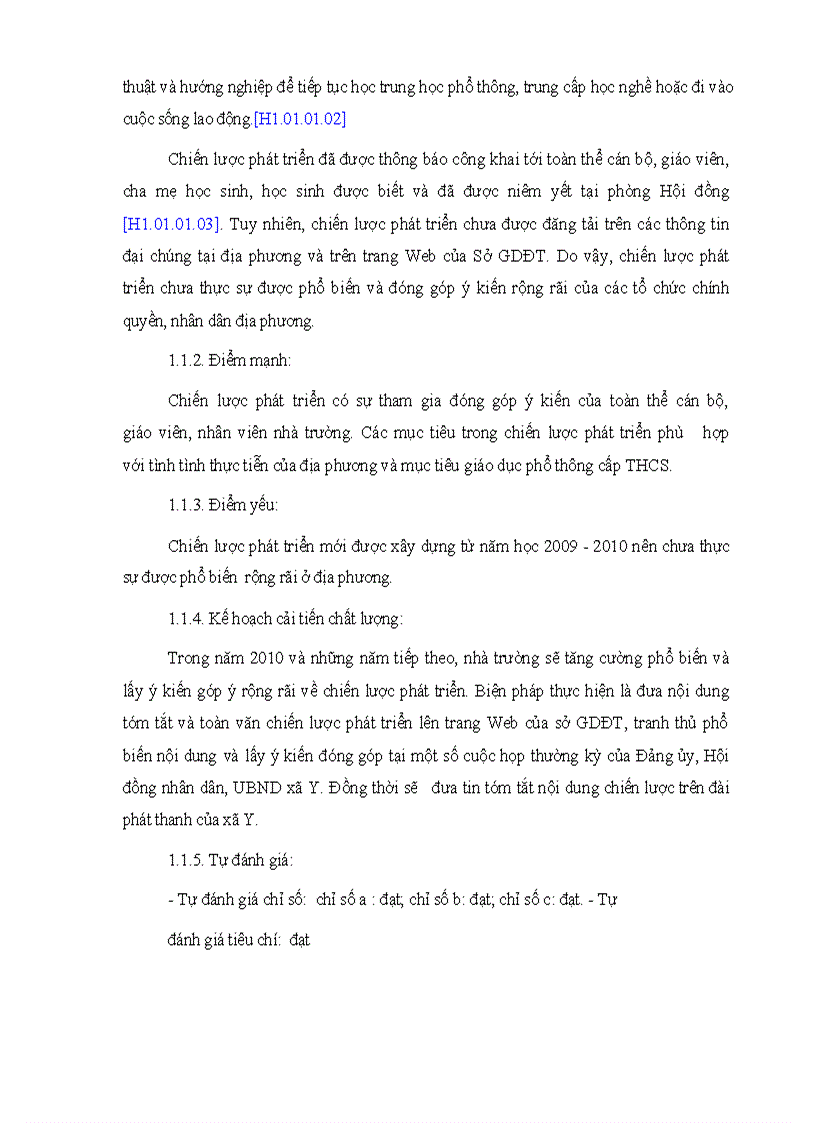 image for page Báo cáo tự đánh giá trường THCS