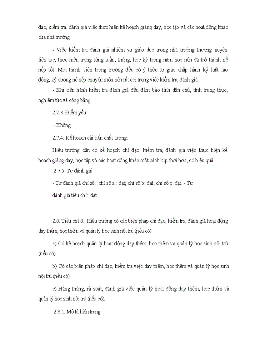 image for page Báo cáo tự đánh giá trường THCS