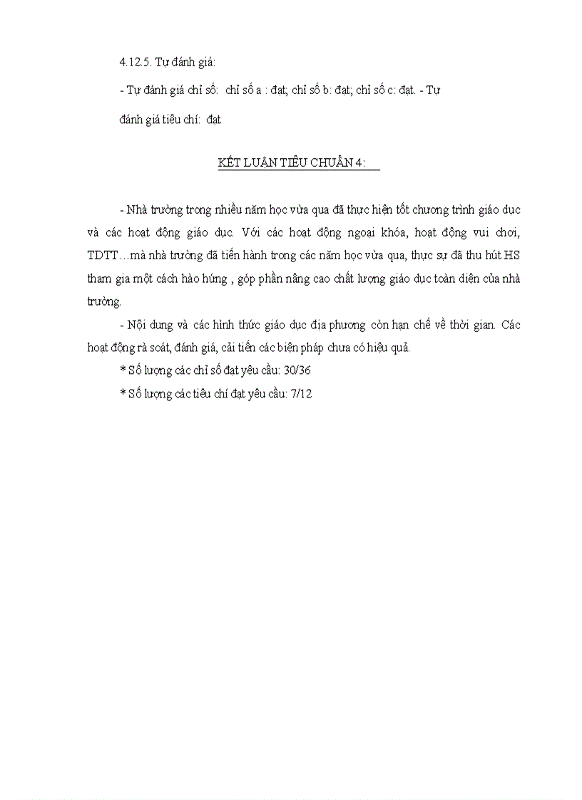 image for page Báo cáo tự đánh giá trường THCS