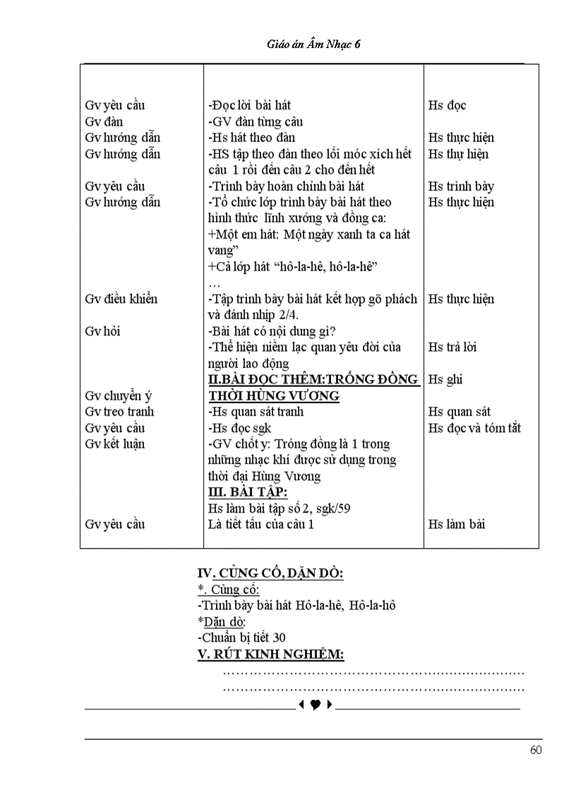 image for page Bộ giáo án âm nhạc lớp 6