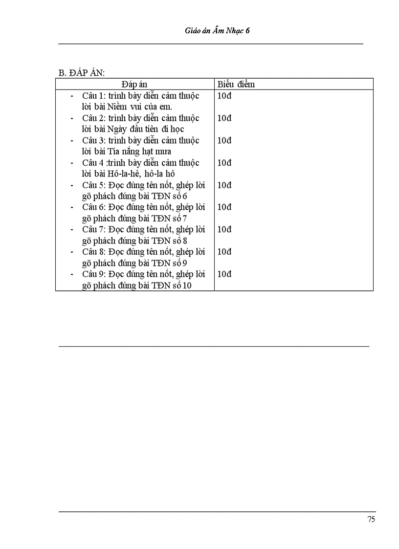 image for page Bộ giáo án âm nhạc lớp 6