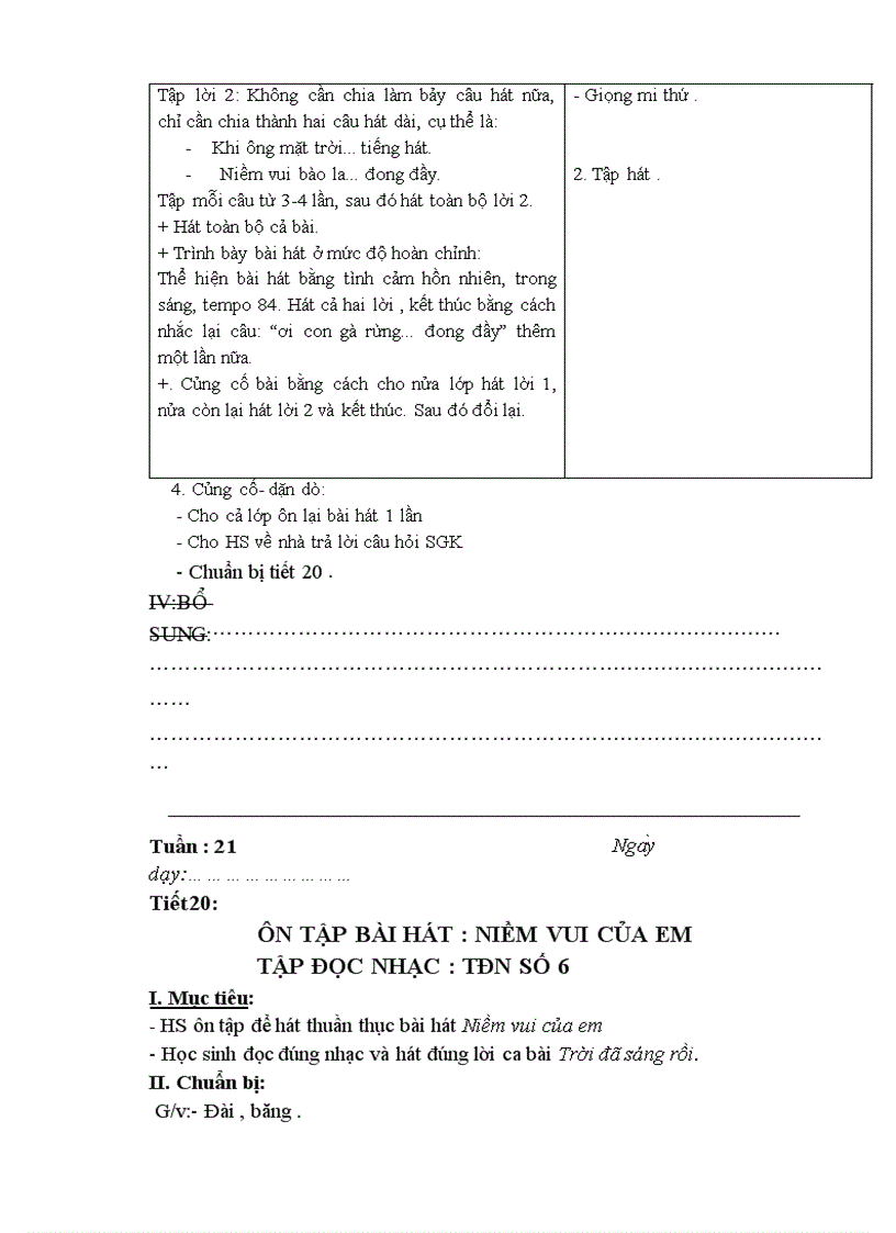 image for page Giáo án Âm nhạc 6 cả năm chuẩn