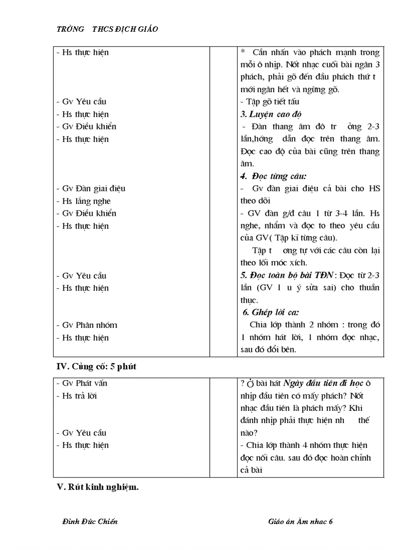 image for page Giáo án âm nhạc 6 đầy đủ