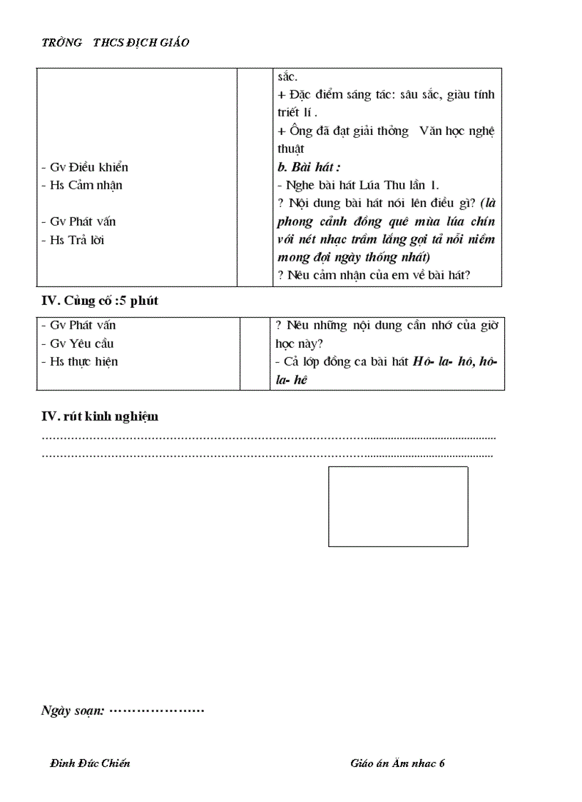 image for page Giáo án âm nhạc 6 đầy đủ