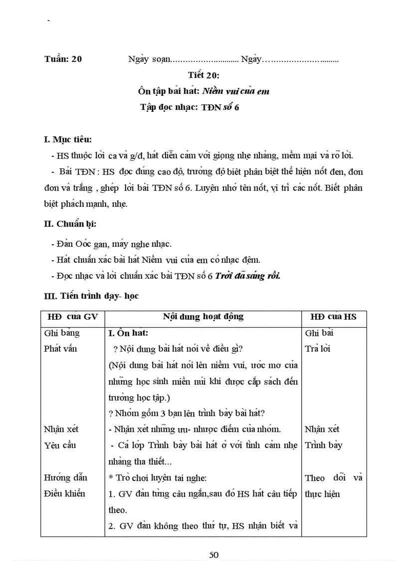 image for page Giao an am nhac 6 hay ca nam