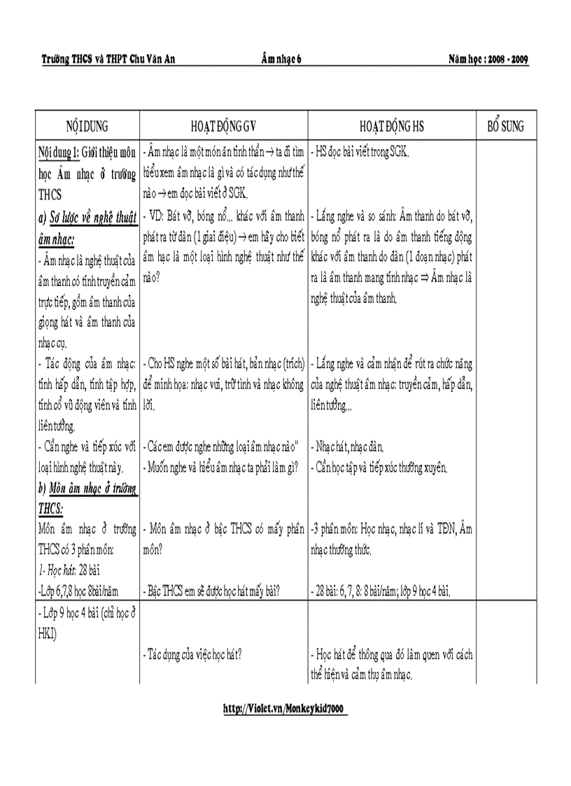 image for page Giáo án âm nhạc 6 hk i
