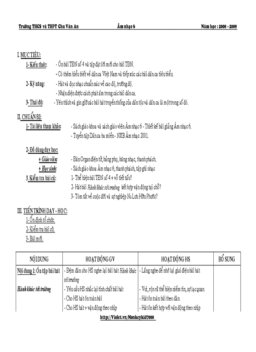 image for page Giáo án âm nhạc 6 hk i